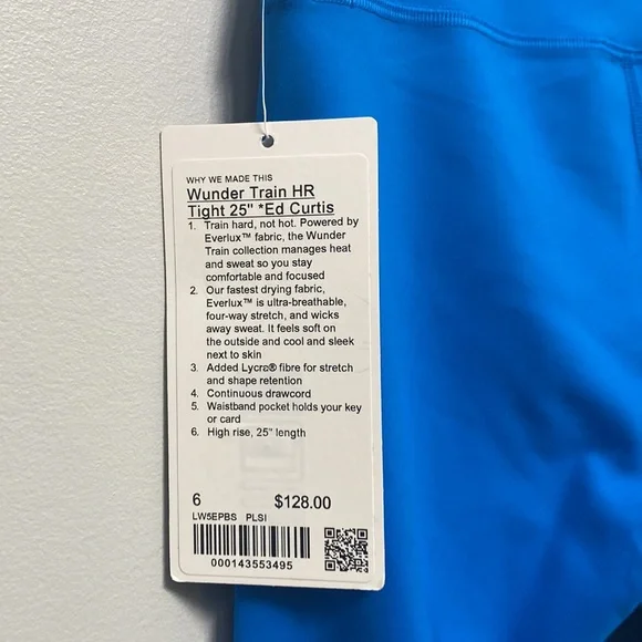 ❗️SOLD❗️2022 Lululemon Wunder Train HR Tight 25” Ed Curtis Size 6 - Picture 6 of 10
